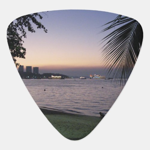 Pattaya Beach Sunset  Chonburi Thailand Guitar Pick