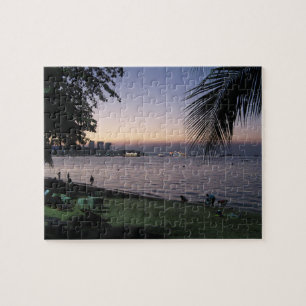 Pattaya Beach Sunset ... Chonburi, Thailand Jigsaw Puzzle