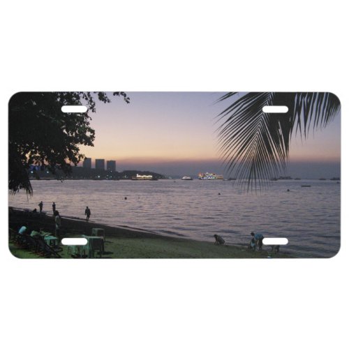 Pattaya Beach Sunset  Chonburi Thailand License Plate