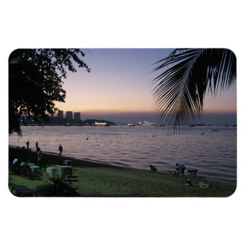 Pattaya Beach Sunset  Chonburi Thailand Magnet