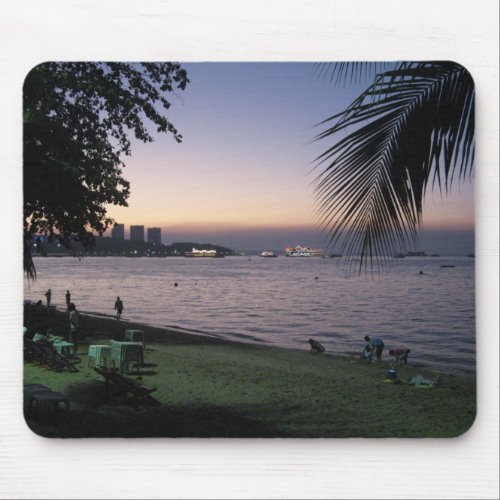 Pattaya Beach Sunset  Chonburi Thailand Mouse Pad