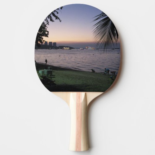 Pattaya Beach Sunset  Chonburi Thailand Ping Pong Paddle