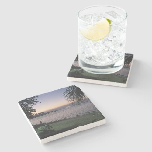 Pattaya Beach Sunset  Chonburi Thailand Stone Coaster