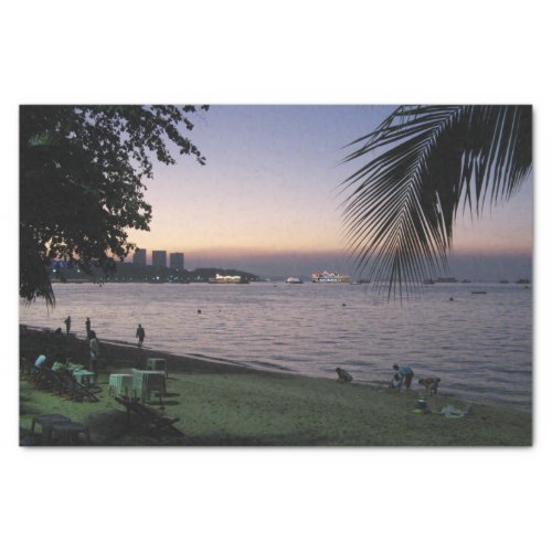 Pattaya Beach Sunset  Chonburi Thailand Tissue Paper