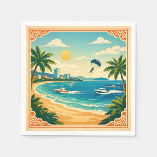 Pattaya, Thailand, in a clean retro Napkins