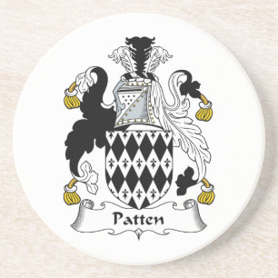 Patten Family Crest Drink Coaster