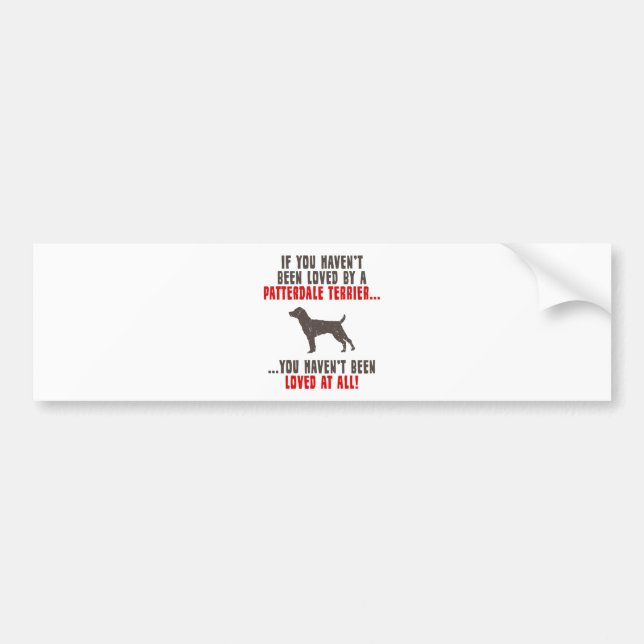 Patterdale Terrier Bumper Sticker (Front)