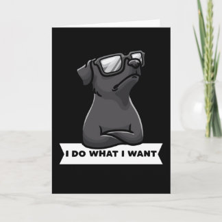 Patterdale terrier I Do What I Want Stubborn Dog Card