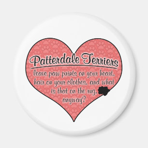 Patterdale Terrier Paw Prints Dog Humor Magnet
