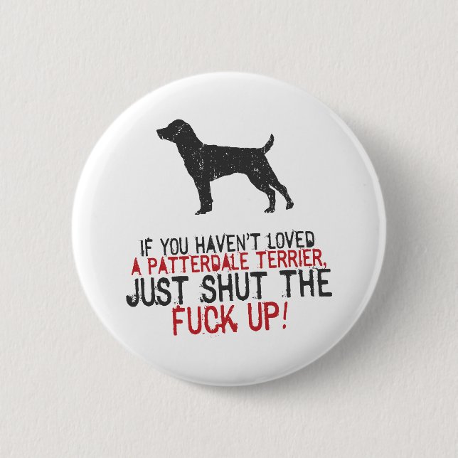 Patterdale Terrier Pinback Button (Front)