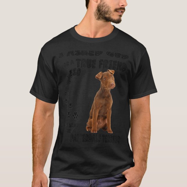 Patterdale Terrier Quote Mom Dad Print Working Ter T-Shirt (Front)