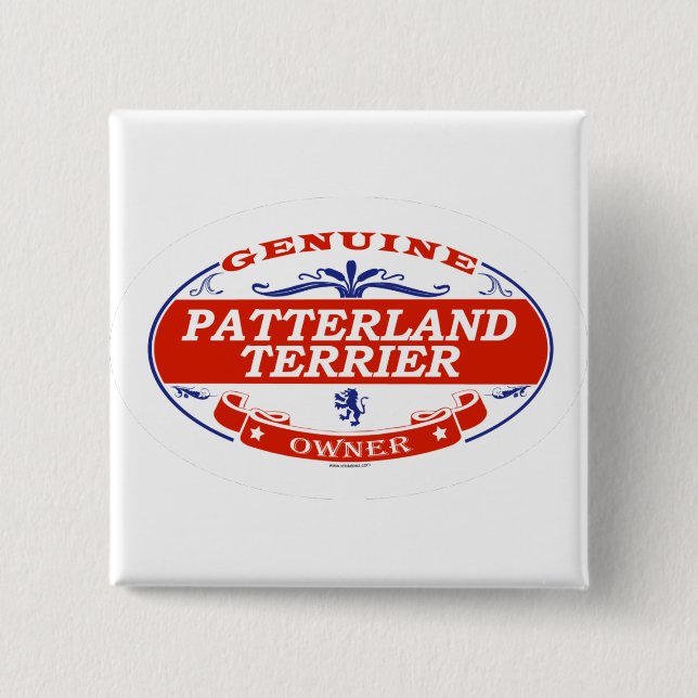 Patterland Terrier  Pinback Button (Front)