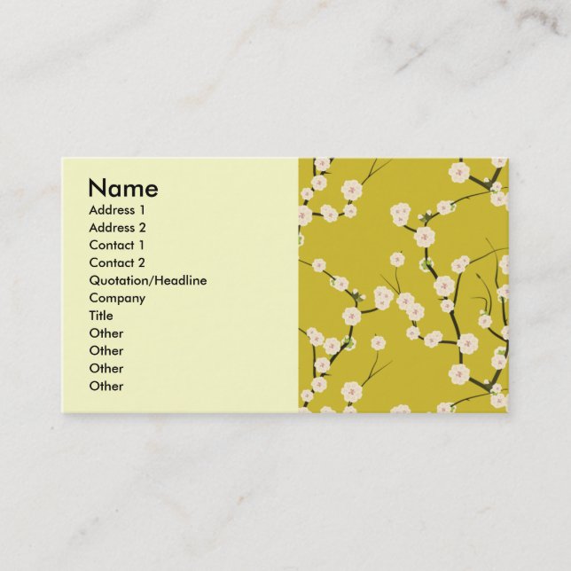 pattern51, Name, Address 1, Address 2, Contact ... Business Card (Front)