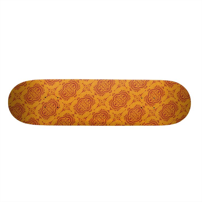 pattern77 DECORATIVE ORANGE ORANGE RED PATTERN SCR Skateboards