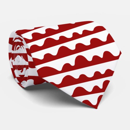 Pattern 020815 _ Ruby Red and White Neck Tie