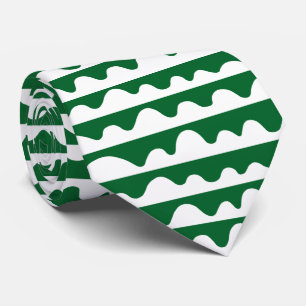 Pattern 020815 - White on Dark Green 036128 Neck Tie
