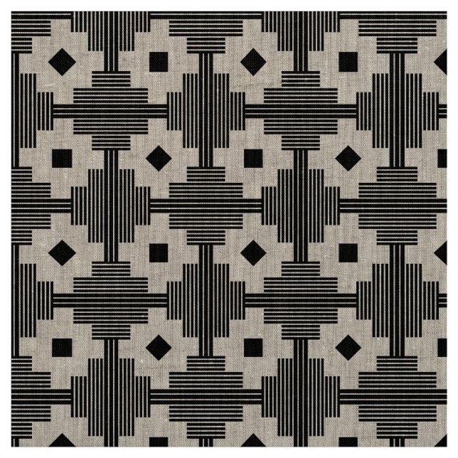 Pattern 061214 - Black with White Fabric (Swatch)
