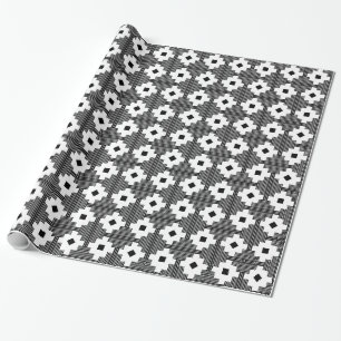 Pattern 061214 - Black with White Wrapping Paper