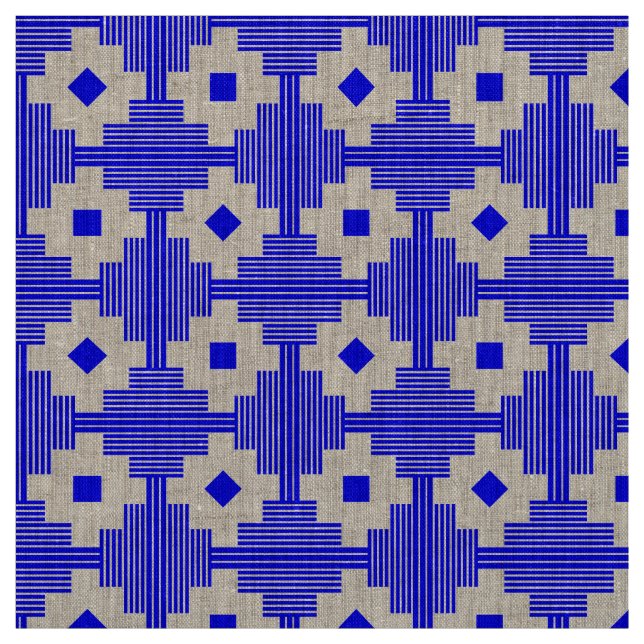 Pattern 061214 - Blue with White Fabric (Swatch)