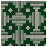 Pattern 061214 - White on DArk Green 02481c Fabric