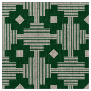 Pattern 061214 - White on DArk Green 02481c Fabric