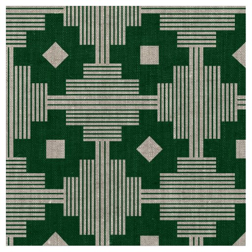 Pattern 061214 - White on DArk Green 02481c Fabric