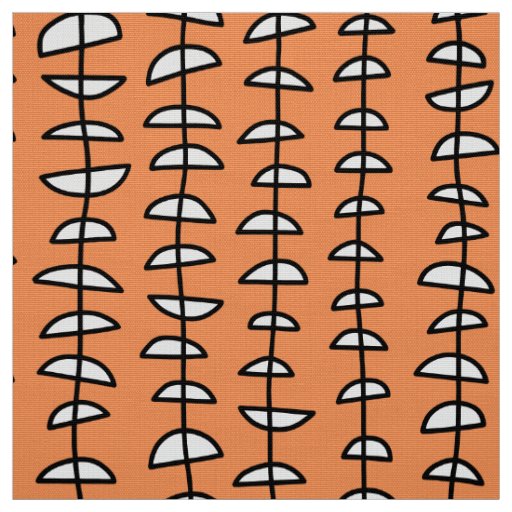 Pattern 080515 - Black and White on Orange Fabric