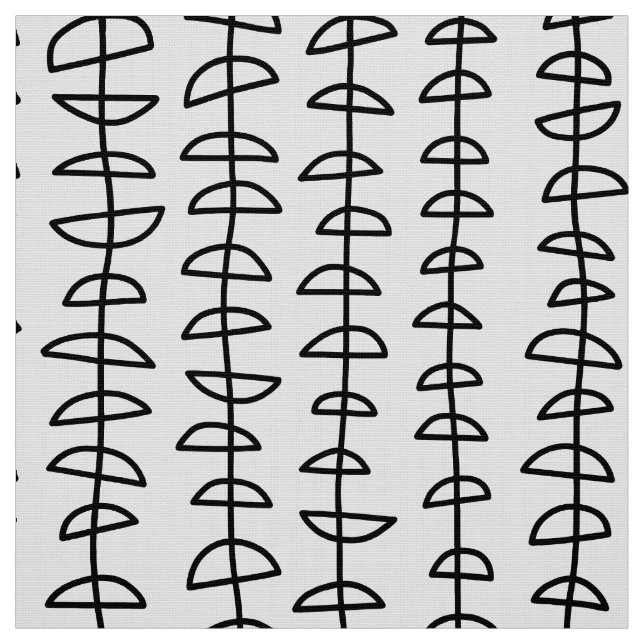 Pattern 080515- Black and White on White Fabric (Swatch)