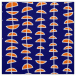 Pattern 080515 - White and Orange on Dp Navy Fabric