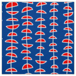 Pattern 080515 - White and Red on Blue 004095 Fabric