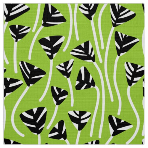 Pattern 210121 _ Black White and Martian Green Fabric