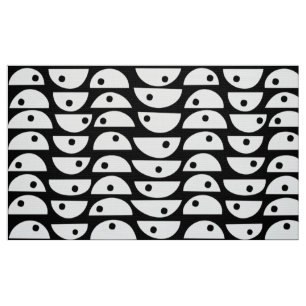 Pattern 220816 - White on Black Fabric
