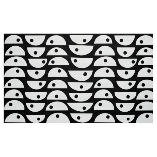 Pattern 220816 - White on Black Fabric