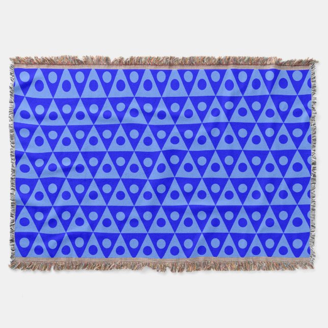 Pattern 260514 - Shades of Blue Throw Blanket (Front)