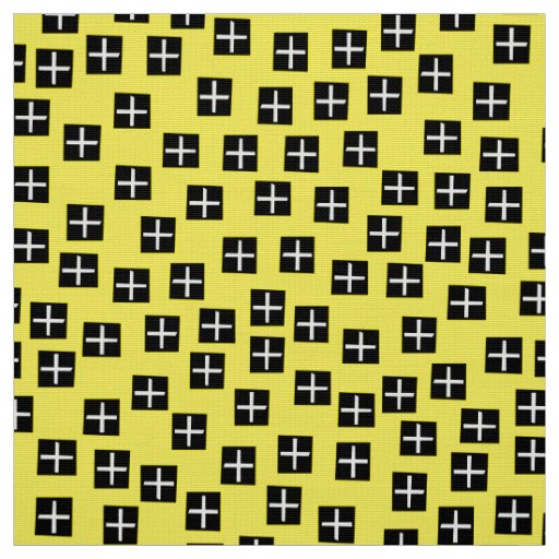 Pattern 270715 - Black and White on Yellow Fabric