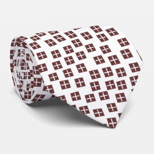 Pattern 270715 - Dark Brown and White Neck Tie