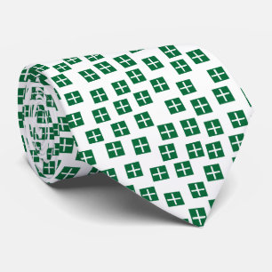 Pattern 270715 - Forest Green and White Neck Tie