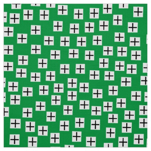 Pattern 270715 - White and Black on Green 06983e Fabric