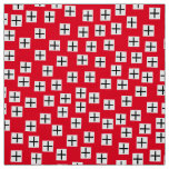 Pattern 270715 - White and Black on Red e6001c Fabric