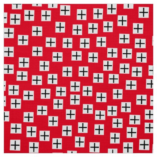Pattern 270715 - White and Black on Red e6001c Fabric