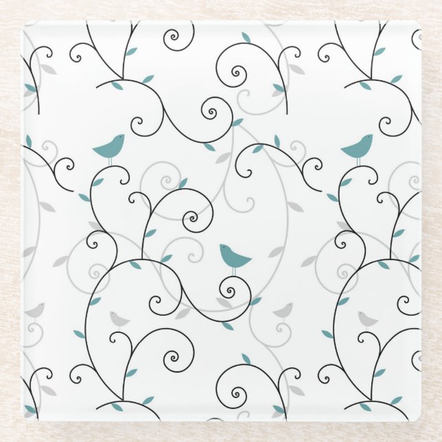 pattern 3 glass coaster (Front)