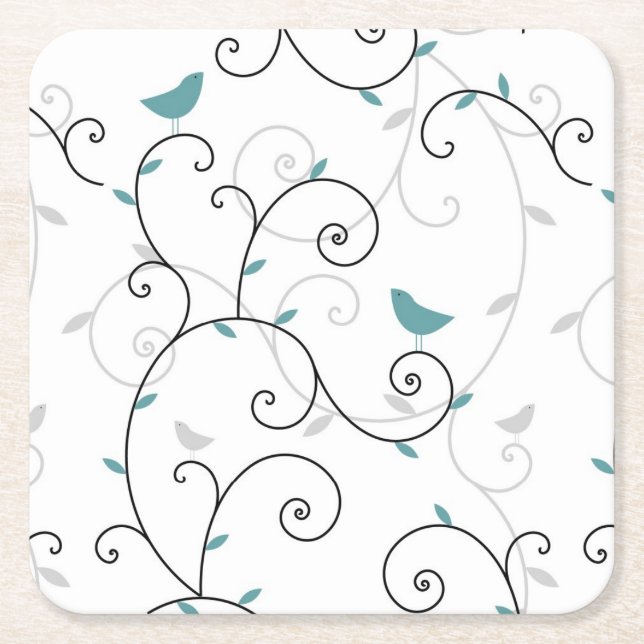 pattern 3 square paper coaster (Front)