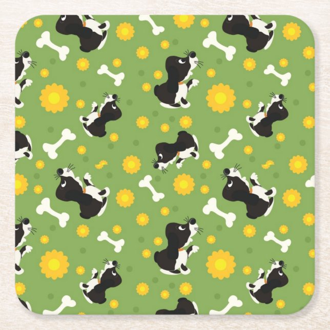 pattern 4 square paper coaster (Front)