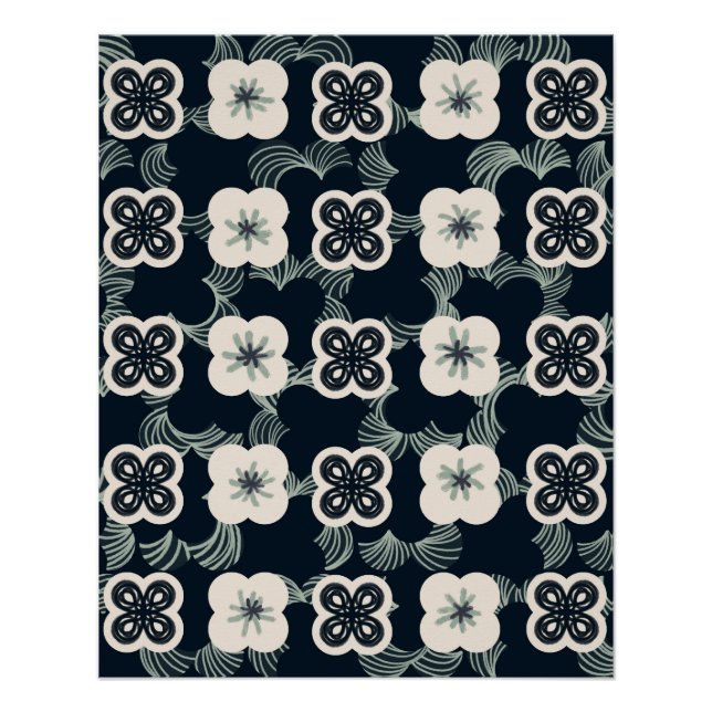 pattern_5_flower_1 glossy poster (Front)
