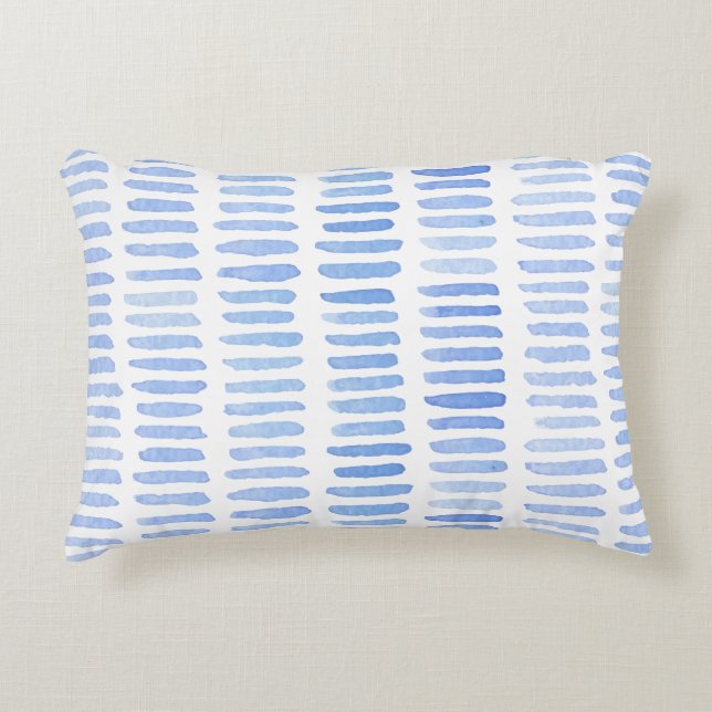Pattern 65 Blue Accent Pillow (Front)