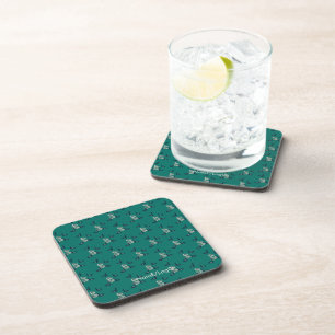 pattern_6_ducks, a girl's friend hard plastic beverage coaster