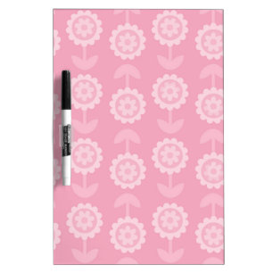 Pattern Abstract Art Pink Floral Flowers Dry Erase Board