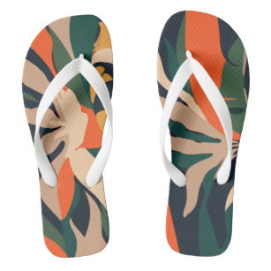 Pattern Abstract Hawaiian Flip Flops