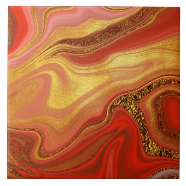 pattern abstract marbled ceramic tile (Front)