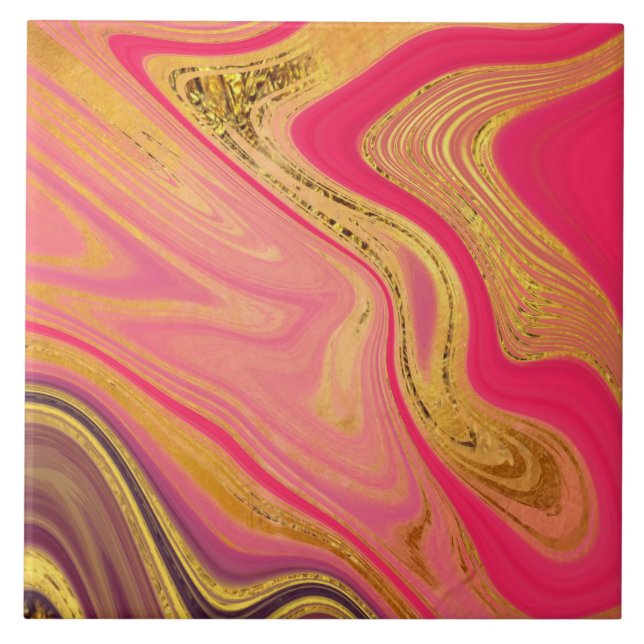 pattern abstract marbled ceramic tile (Front)